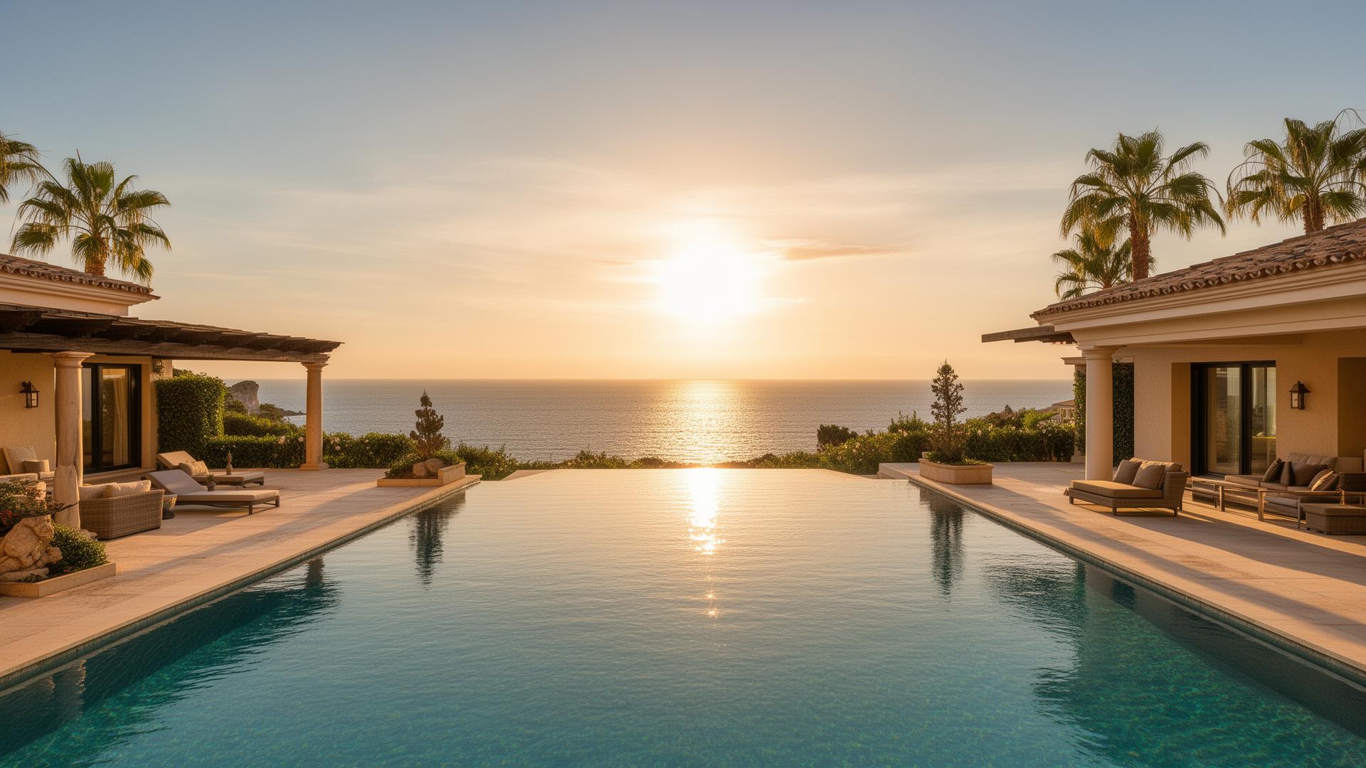 Luxury Spanish villa with infinity pool overlooking the Mediterranean